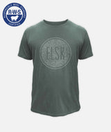 1802 | ELSK® WEB LOGO WOOL MEN'S T-SHIRT | STONE GREEN
