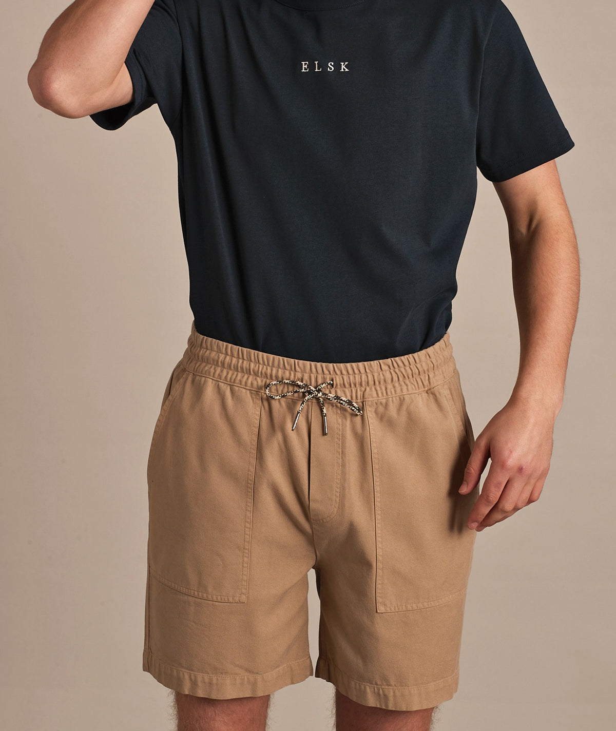 Mens drawstring shorts top