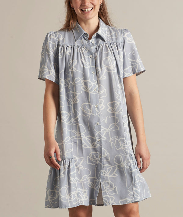 17014 | ELSK LUNA WOMEN'S DRESS I BLUE POPPIES