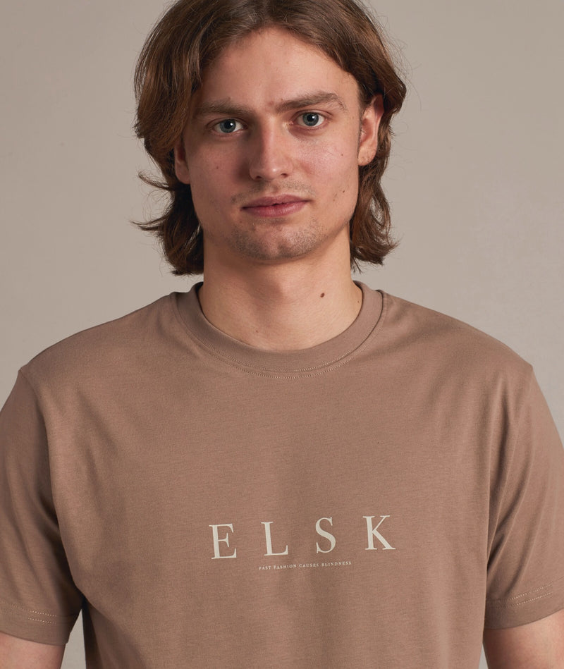 01054 | ELSK® PURE EP BRUSHED T-SHIRT | TAUPE BROWN