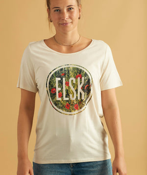 11055 | ELSK® POPPIES ZEN WOMEN'S TEE | ALMOND
