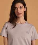 11036 | ELSK® ROUND LOGO EMB WOMEN'S ESSENTIAL TEE | DUSTY PURPLE