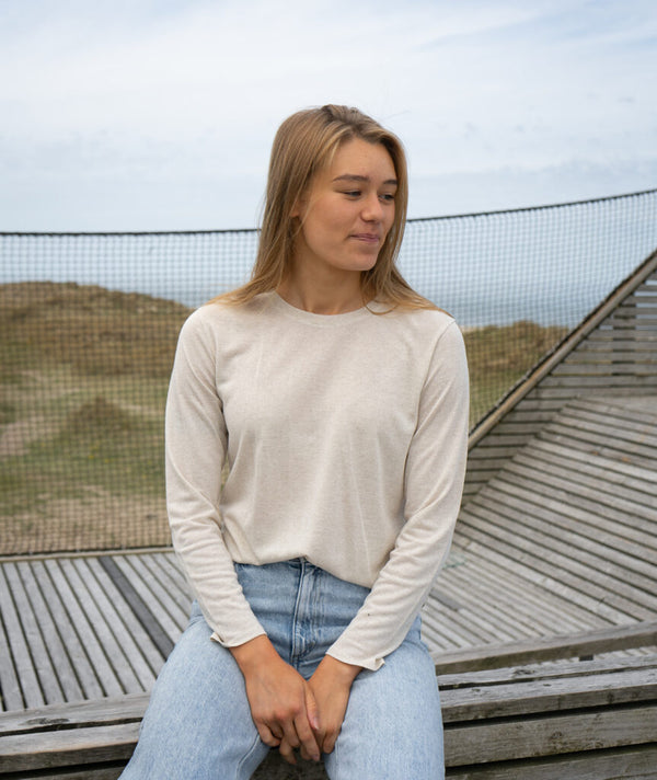 5480 | ELSK® SARAH LANGÆRMET T-SHIRT | NATURE