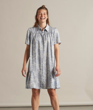 17014 | ELSK LUNA WOMEN'S DRESS I BLUE POPPIES