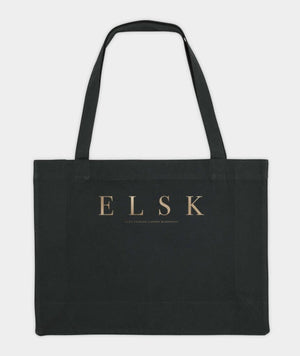9017-D | ELSK® PURE GOLD TOTE BAG | LARGE | BLACK