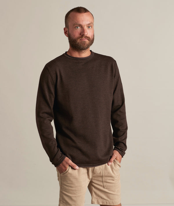 05007 | ELSK LØNNERUP MEN'S KNIT DOUBLE KNITTED | DARK EARTH