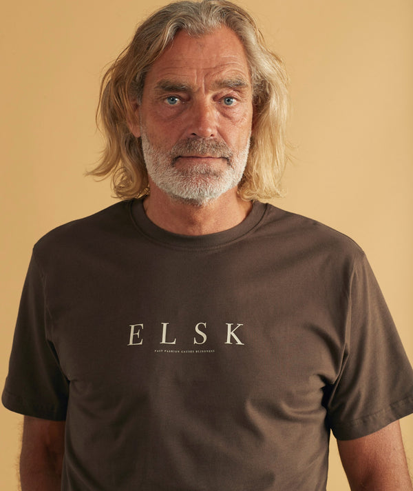 01107 | ELSK PURE BRUSHED T-SHIRT | DARK OAK