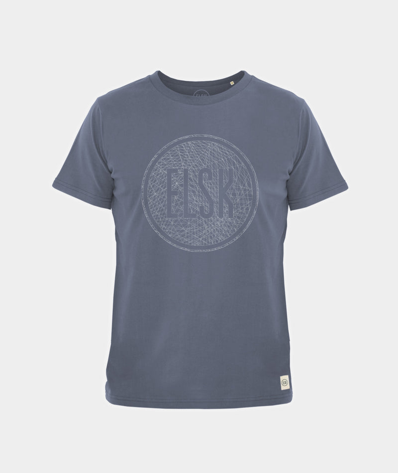 1788 | ELSK® WEB LOGO BRUSHED MEN'S T-SHIRT | NAVY