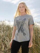 5392 | ELSK® SOME FISH IN SHALLOW WATER GUS WOMEN’S TEE | GREY