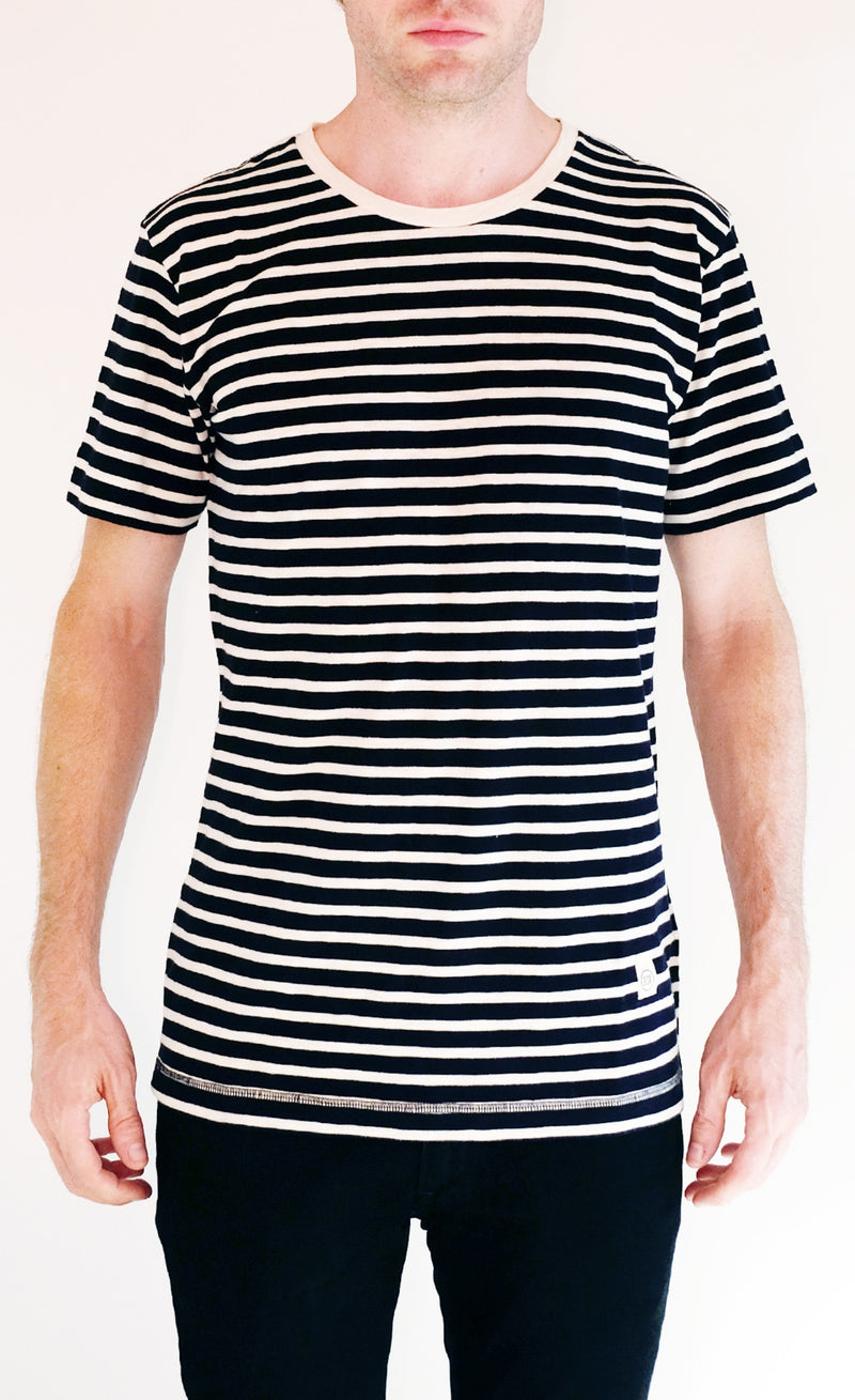 1433 | ELSK® Double Cotton SS | Striped Navy