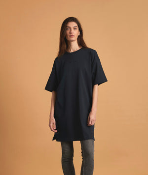17006 | ELSK® PURE EMB THILDA TUNG DRESS | DARK NAVY