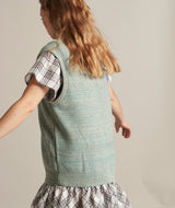 15007 | ELSK LOREENA KNITTED VEST | DUSTY GREEN MULTI