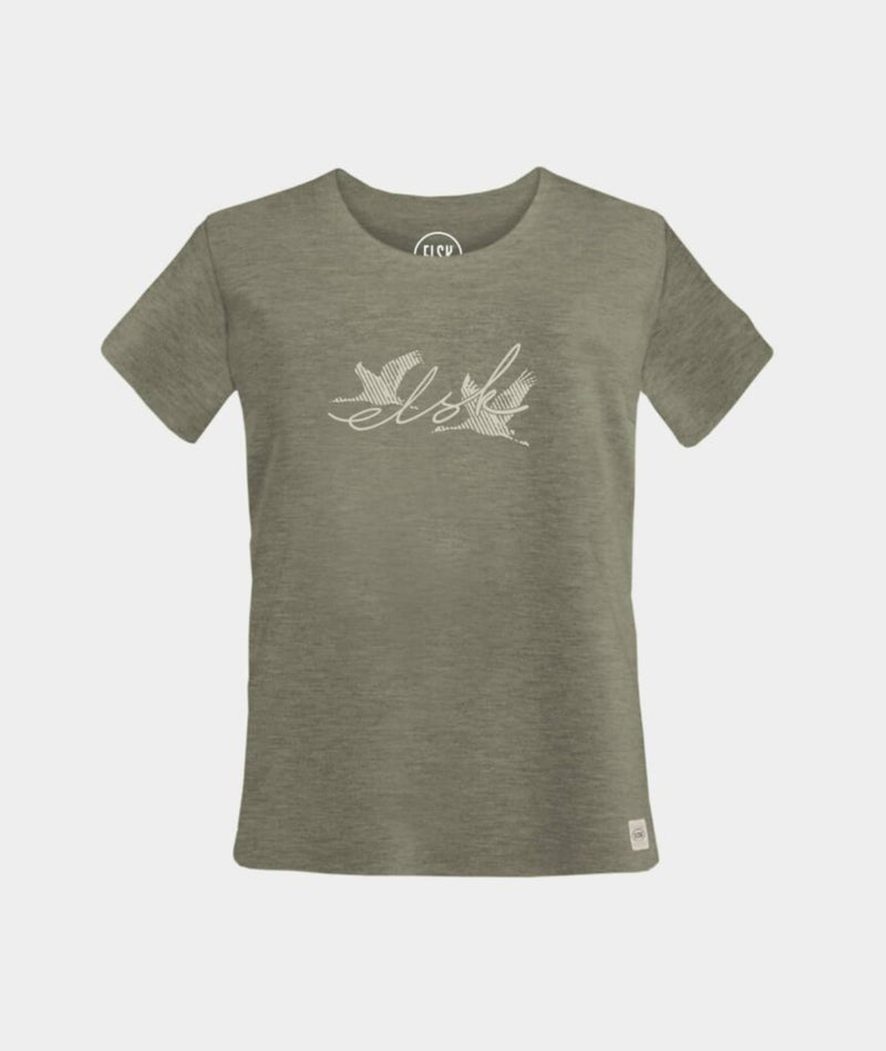 4447 | ELSK® CRANE WOMEN'S TEE | MOSS BRANCH