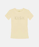 4505 | ELSK® FLORAL EMB LY WOMEN’S TEE | PALE YELLOW